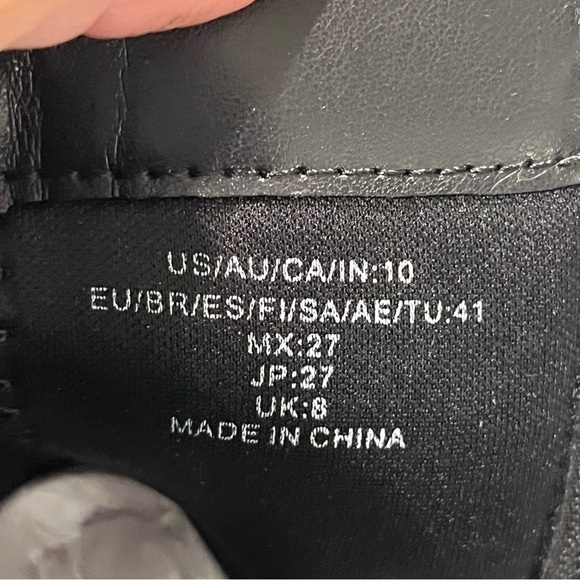 The Drop Black Faux Leather Ibita Ankle Boots 10 - Picture 11 of 13